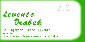 levente drabek business card